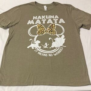 Bella Canvas Short Sleeve Tee - Olive with Hakuna Matata Design